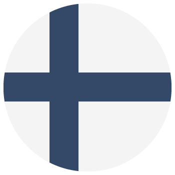 Flag of Finland with a blue cross on a white background