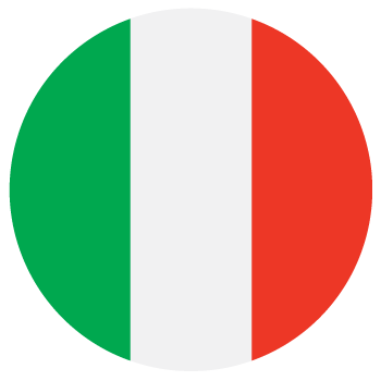 Three-circle flag with green, white, and red colors on a white background