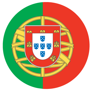 Portuguese flag with coat of arms in the center