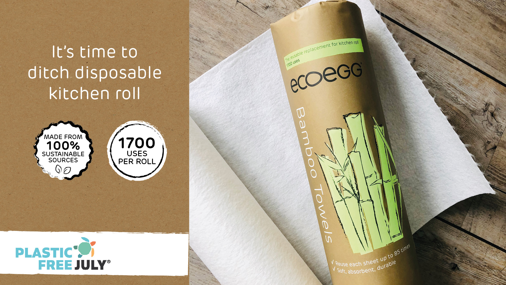 Reusable Bamboo Kitchen Towels